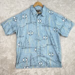 Vintage Cooke Street Honolulu Hawaiian Shirt 2XL Cotton Nautical Collectors